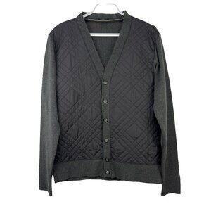 RNT 23 JEANS Preppy Quilted Grey Classic Light Buttoned Up Jacket‎ Cardigan M
